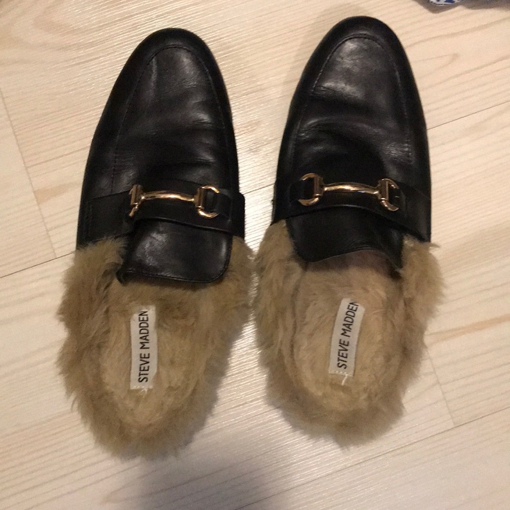 Steve Madden fur mules